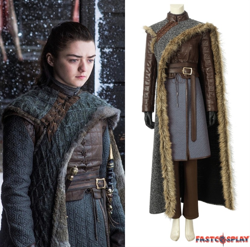 Game of Thrones 8 Arya Stark Cosplay Costume Deluxe