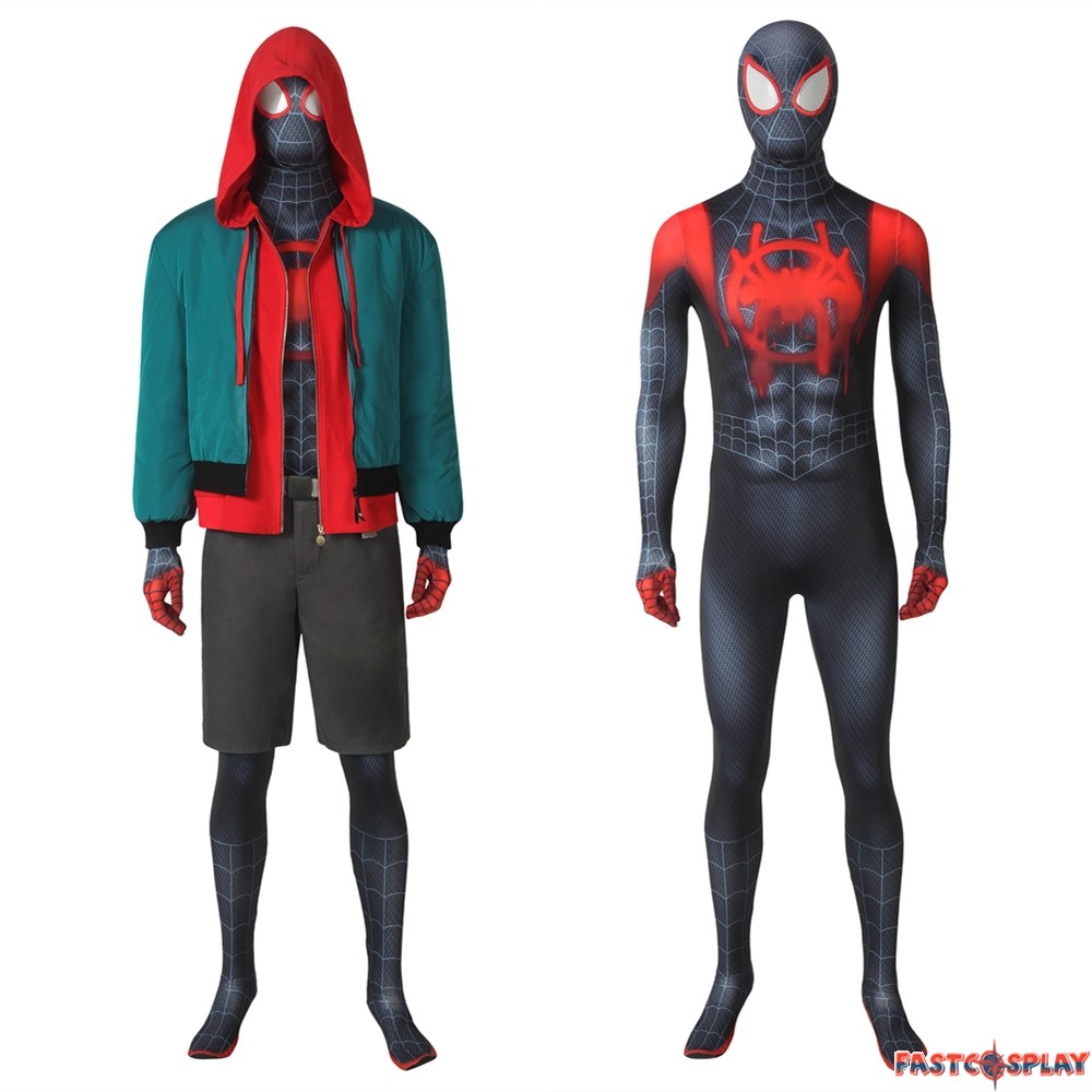 Spider-Man Into The Spider-Verse Miles Morales Cosplay Costume | lupon ...