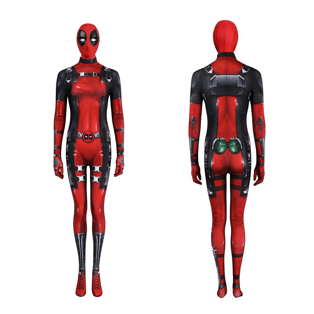 Lady Deadpool Female Deadpool Cosplay Jumpsuit