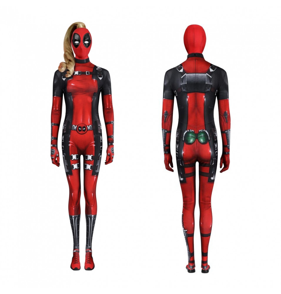 Lady Deadpool Female Deadpool Cosplay Jumpsuit