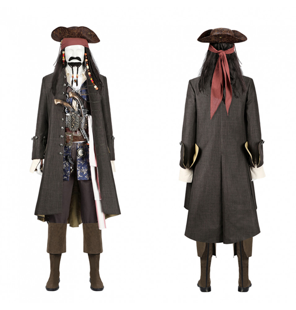Pirates of The Caribbean Jack Sparrow Jackie Cosplay Costume